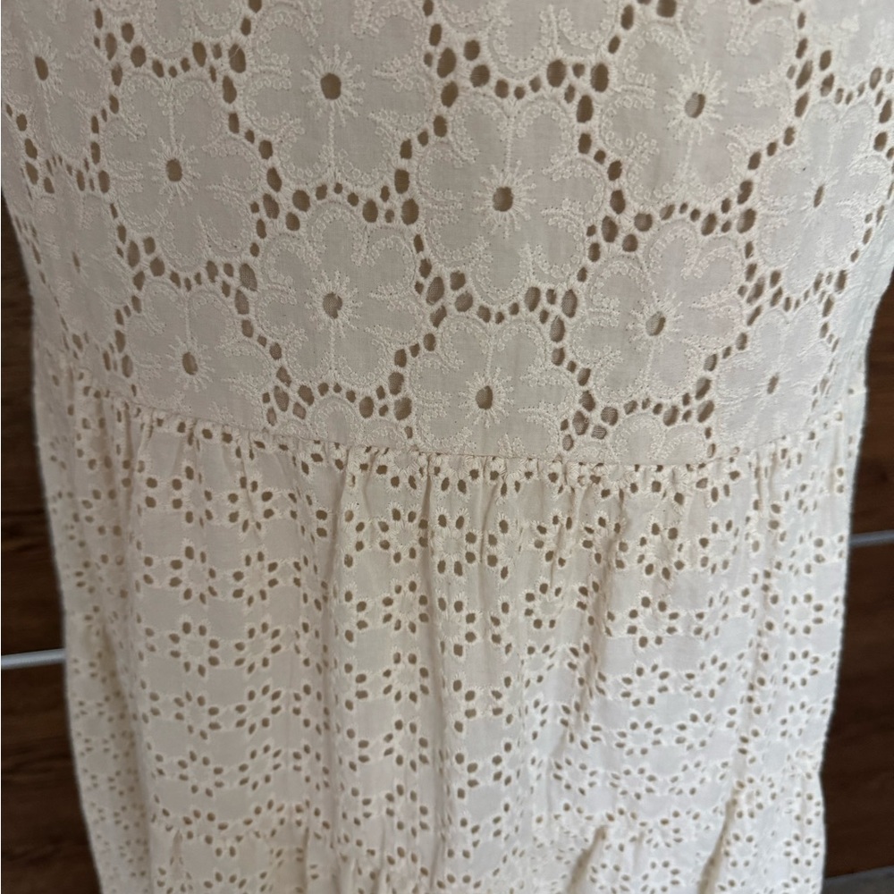 Little Lies x Anthropologie Broderie Eyelet Midi Dress Sz L - Picture 11 of 14